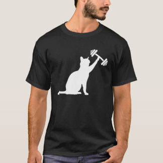 T-shirt Chat soulevé de terre haltérophilie chat force ath
