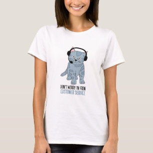 T-shirt Chat souriant amusant Soutien à la clientèle Epic