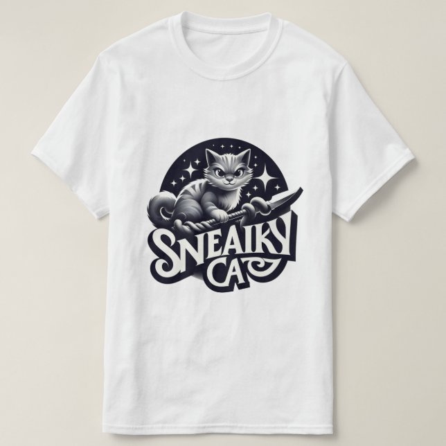 T-shirt chat sournois (Design devant)