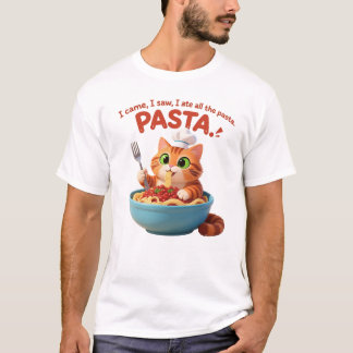 T-shirt Chat Spaghetti Drôle