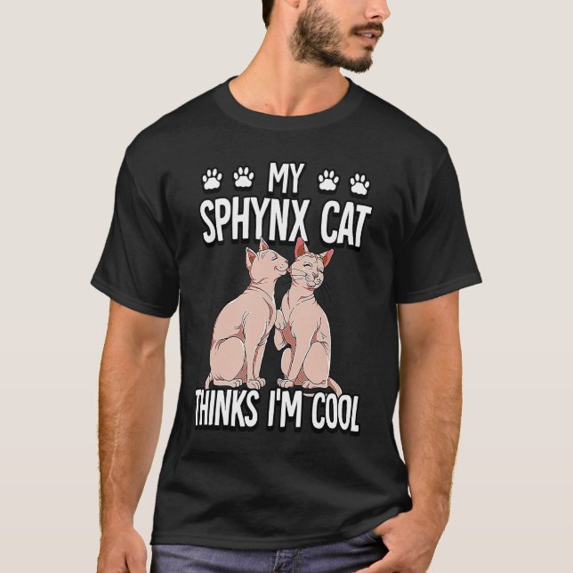 T-shirt Chat Sphynx  10 (Devant)