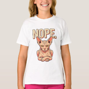 T-shirt Chat Sphynx Agacé Humour Rétro Drôle
