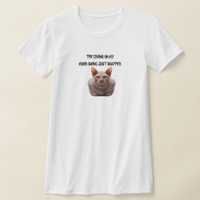 T-shirt Chat Sphynx Changement d'Humeur (Poser)