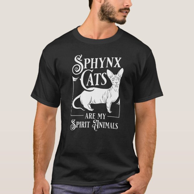 T-shirt Chat Sphynx Chaton Sans Poils Egypte (Devant)