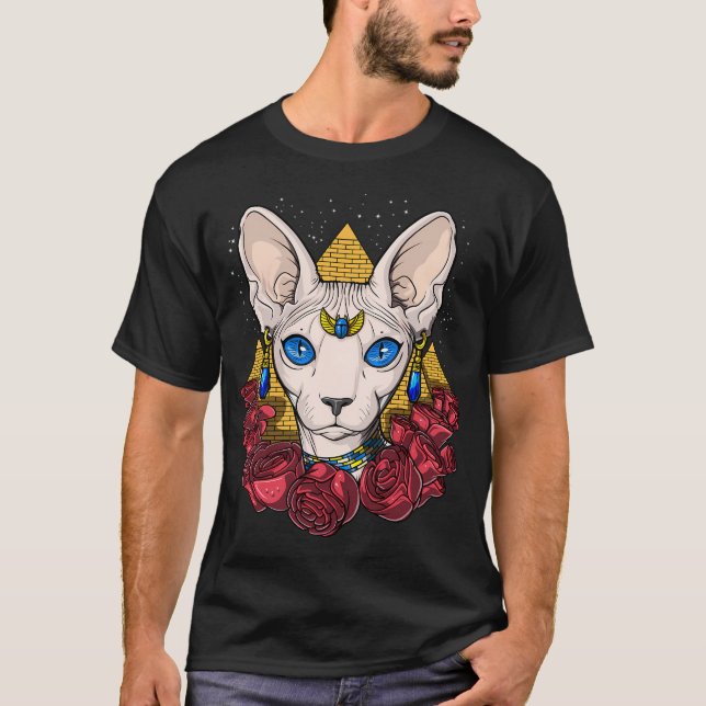 T-shirt Chat Sphynx Égyptien (Devant)