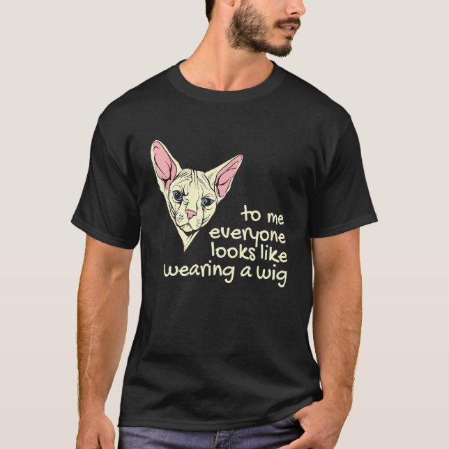 T-shirt Chat sphynx égyptien chat nu (Devant)