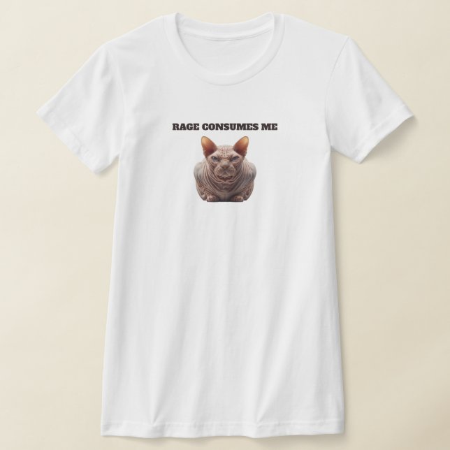 T-shirt Chat Sphynx enragé (Poser)