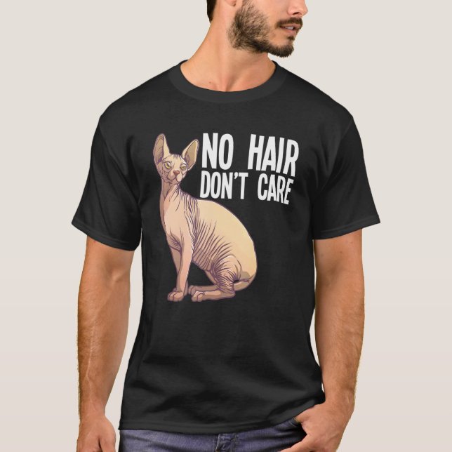T-shirt Chat Sphynx Homme Femme Chat Sans Cheveux (Devant)