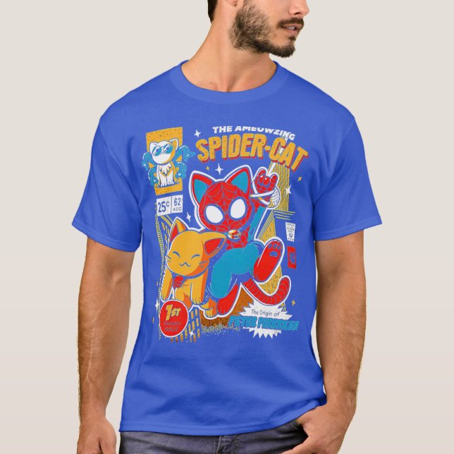 T-shirt Chat Spider Man (Devant)