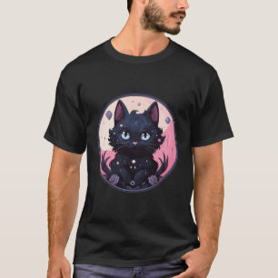T-shirt Chat Spirituel Chat Noir Chat Kawaii Pastel Goth