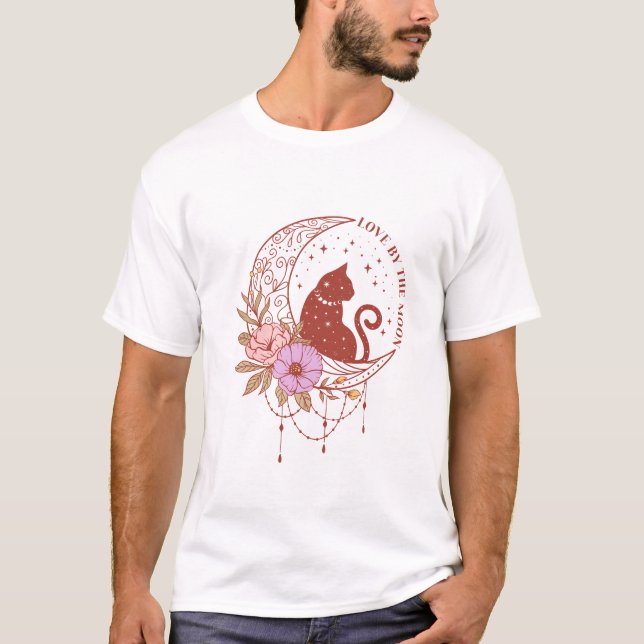 T-shirt Chat spirituel et étoiles (Devant)
