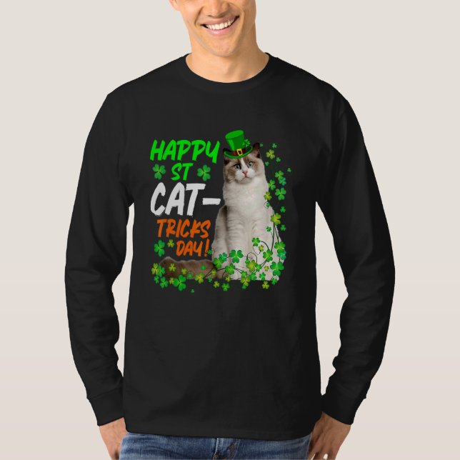 T-shirt Chat St patrick St Catricks Journée Hommes Femmes  (Devant)