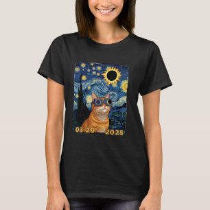 T-shirt Chat Stargazer u2013 Éclipse Solaire 03.29.2025