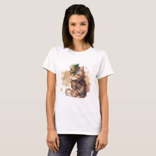 T-shirt Chat Steampunk Adorable et mignonne