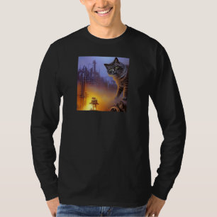 T-shirt Chat Steampunk Kitten Punk à la Vapeur Fantastique