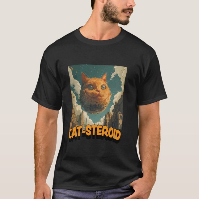T-shirt Chat Stéroïde - Chats comme un Astéroïde - Illustr (Devant)