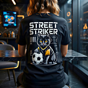 T-shirt Chat Street Striker drôle Cadeau de football