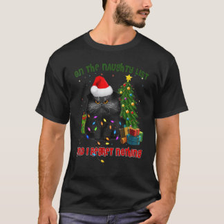 T-shirt Chat sur la liste des vilains et je ne regrette ri