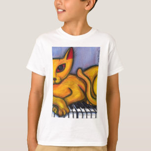 T-shirt Chat sur le piano