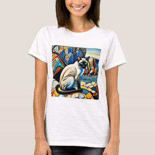 T-shirt Chat sur les rochers