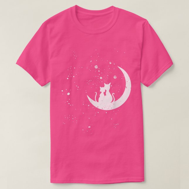 T-shirt Chat Sur Lune Lazy Halloween Costume Cute Kitty Ki (Design devant)