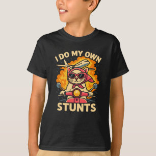 T-shirt Chat Sur Scooter Je Fais Mes Propres Têtes