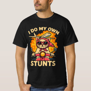 T-shirt Chat Sur Scooter Je Fais Mes Propres Têtes