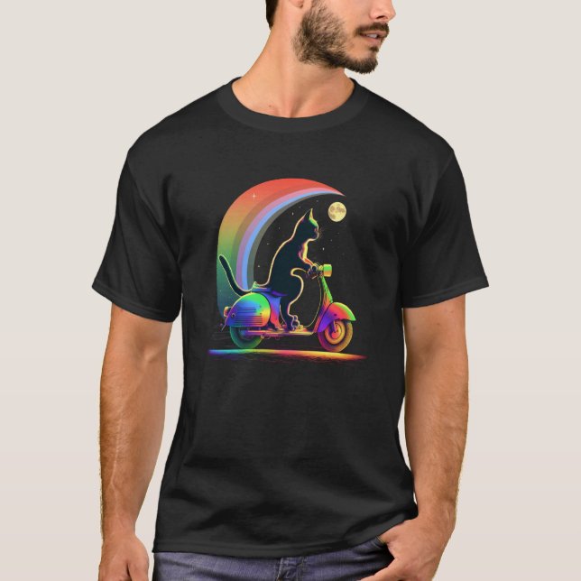 T-shirt Chat sur scooter scooter  1 (Devant)
