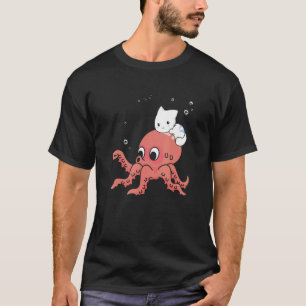 T-shirt Chat sur un poulpe design mignon pour enfants de l