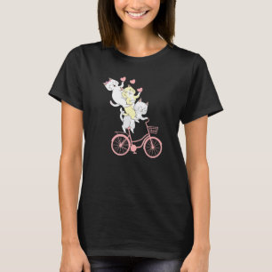T-shirt Chat Sur Vélo Un Vélo Équitation Cute Chat Et Vélo