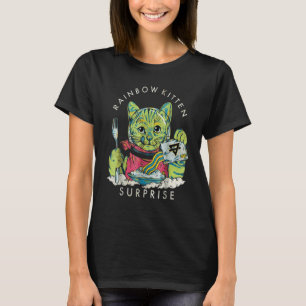 T-shirt Chat surprise vintage Rainbow Kitten