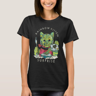 T-shirt Chat surprise vintage Rainbow Kitten
