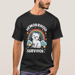 T-shirt Chat survivant des hémorroïdes
