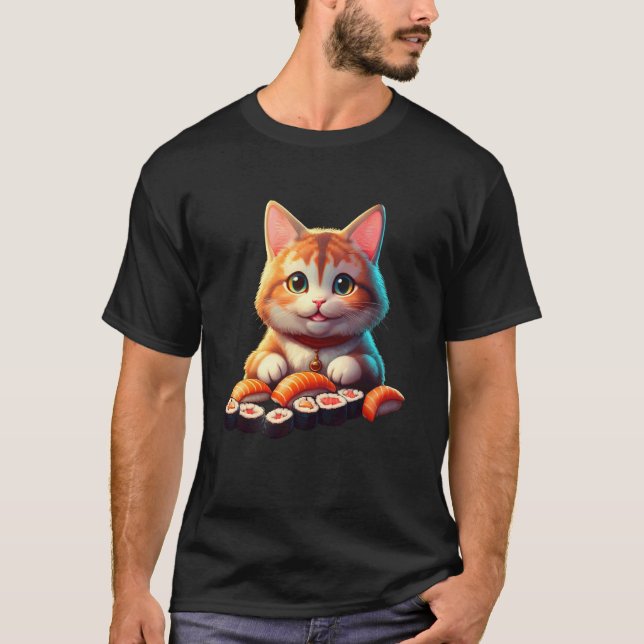 T-shirt Chat Sushi (Devant)
