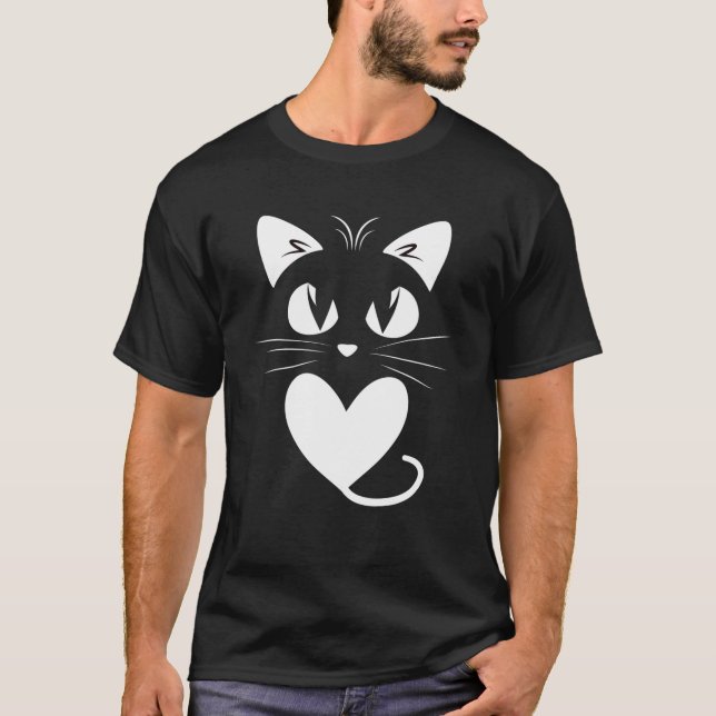 T-shirt Chat Sweater Lover Chat Coeur pour amour Chat Femm (Devant)