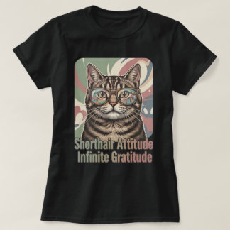 T-shirt Chat Tabby Cool Lunettes Rondes Art Mural