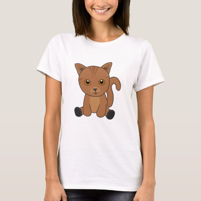 T-shirt Chat Tabby Cute Chats Fourrure Nez Kittens (Devant)