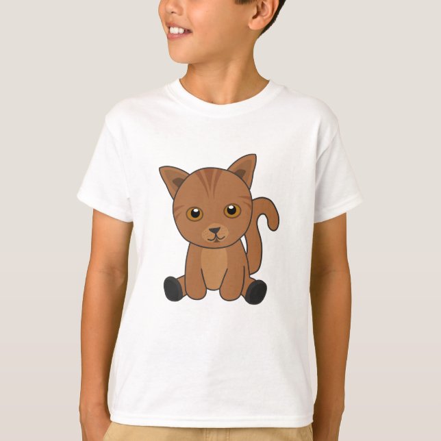 T-shirt Chat Tabby Cute Chats Fourrure Nez Kittens (Devant)