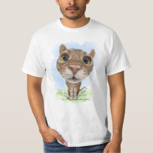 T-shirt Chat Tabby Dessin Animé Drôle