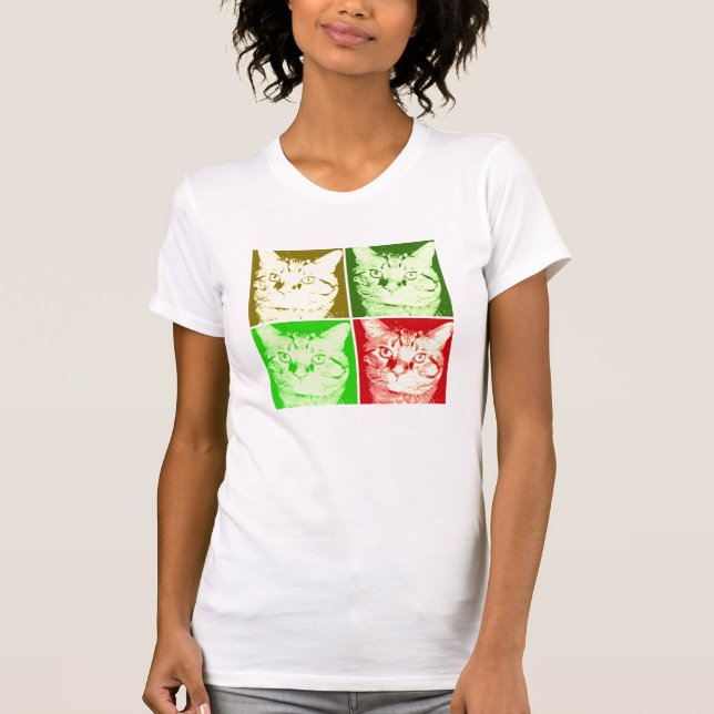 T-shirt Chat Tabby Orange (Devant)