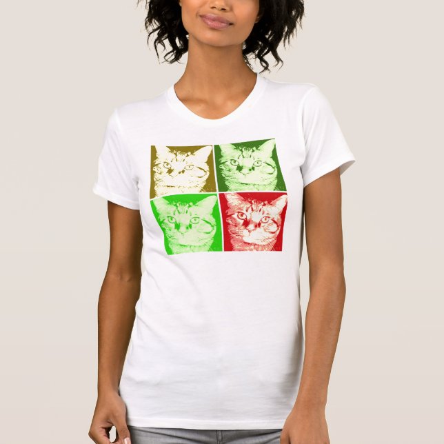T-shirt Chat Tabby Orange (Devant)