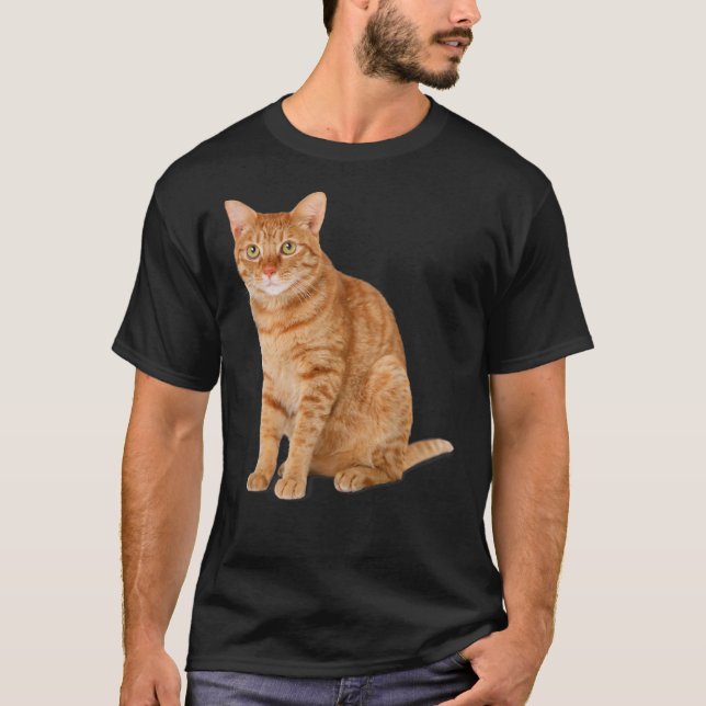 T-shirt Chat Tabby Orange (Devant)