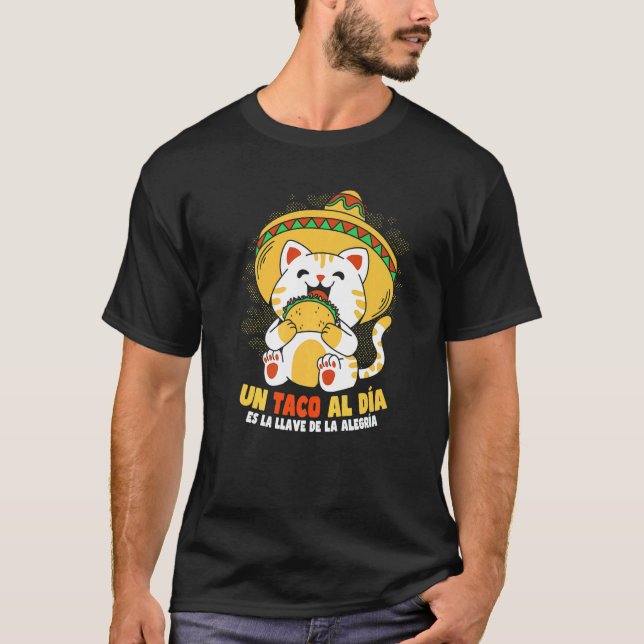 T-shirt Chat Taco Cinco de Mayo (Devant)