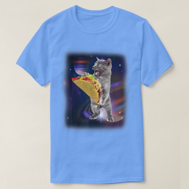 T-shirt Chat Taco Dans L'Espace Drôle Pour Les Amateurs De (Design devant)
