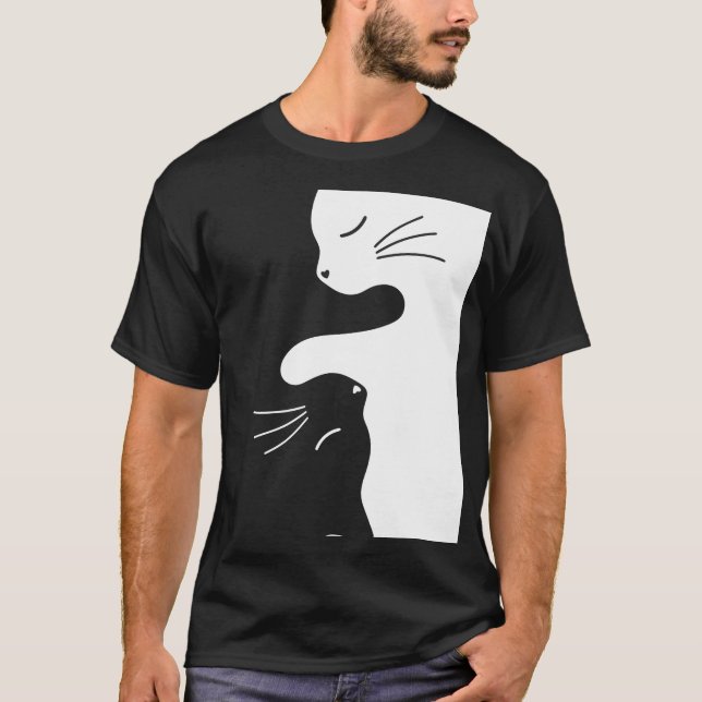 T-shirt Chat Tai Chi Maître Zen Équilibre Félin (Devant)