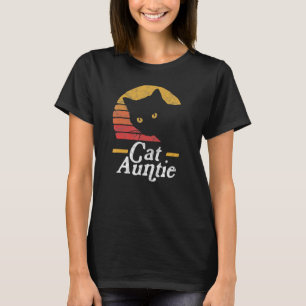 T-shirt Chat Tante Vintage 80 Style Sun Tat Retro Dist