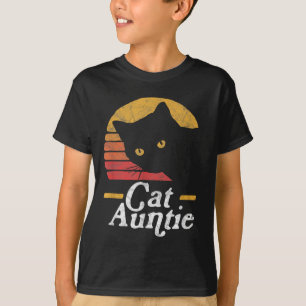 T-shirt Chat Tante Vintage 80 Style Sun Tat Retro Dist
