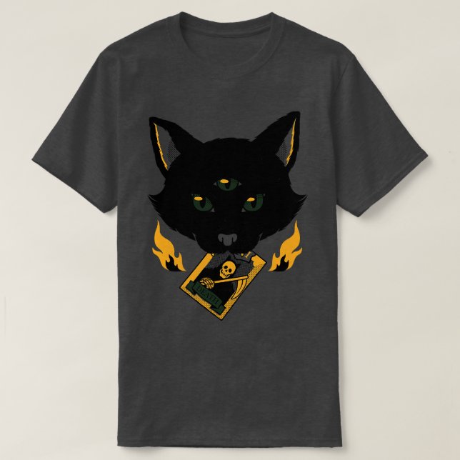 T-shirt Chat Tarot De Chat Décès Par Tobe Fonseca (Design devant)