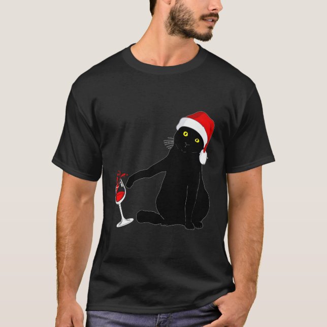 T-shirt Chat Thème Pour Vin (Devant)