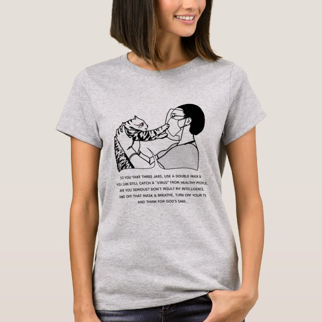 T-shirt Chat Tigre et Message (Devant)